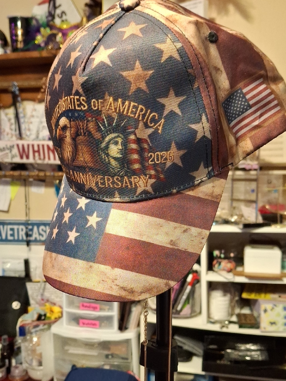 Patriotic 250th Anniversary Of USA Flag Baseball Cap - Stars & Stripes